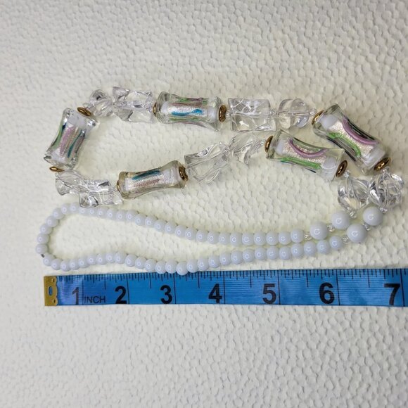 WHITE Bead Necklace Casual Boho Summer Fashion Trendy Necklace - Picture 7 of 7